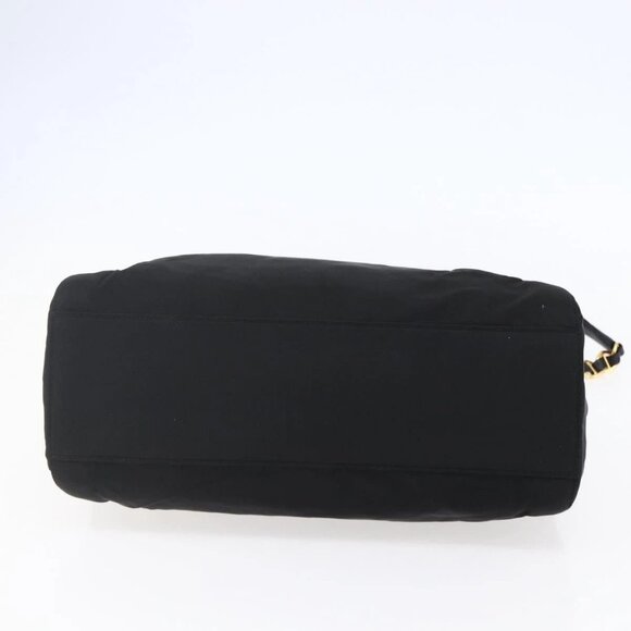 PRADA Chain Shoulder Bag Nylon Black Gold Auth 148283 - Picture 7 of 16